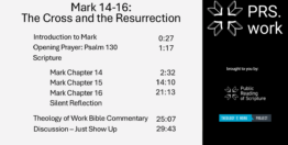 Mark Chapters 14-16: The Cross and the Resurrection (30 minutes)