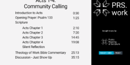 Acts Chapters 1-4: Community Calling (35 minutes)