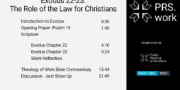 Exodus Chapters 22-23: The Role of the Law for Christians (22 minutes)