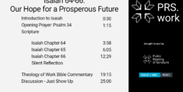 Isaiah Chapters 64-66: Our Hope for a Prosperous Future (25 minutes)