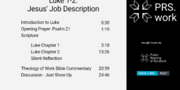 Luke Chapters 1-2: Jesus' Job Description (25 minutes)