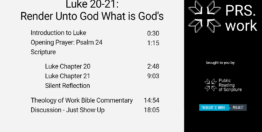 Luke Chapters 20-21: Render Unto God What is God's (18 minutes)