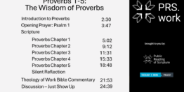 Proverbs Chapters 1-5: The Wisdom of Proverbs (25 minutes)