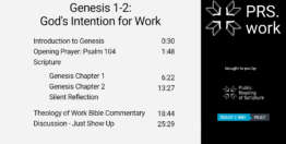 Genesis Chapters 1-2: God's Intention for Work (26 minutes)