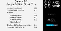Genesis Chapters 3-5: People Fall into Sin at Work (28 minutes)