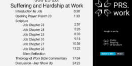Job Chapters 23-28: Suffering and Hardship at Work (25 minutes)